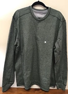 NEW Eddie Bauer Thermal Henley Shirt Long Sleeve Green Bayleaf Men's XL $50 MSPR - Picture 1 of 6
