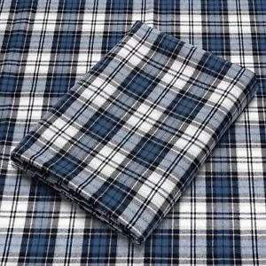 Teal Tartan Plaid Cotton Flannel Fabric - 60" Wide - Sold by the Yard and Bolt - Picture 1 of 6