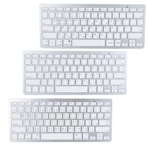 BT Keyboard Bilingual Super Slim Scissor Switch Wireless Keyboard For PC Lap - Picture 1 of 32