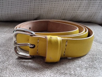 Emilio Pucci Cinturón Cuero Color Amarillo Pastel Talla 85 29” 74cm Foto 1 de 4