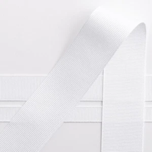 White 5/8" Grosgrain Ribbon neatly wound 5 yards - Picture 1 of 4
