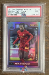 2021-22 Topps Merlin Chrom UCL Felix Afena-Gyan Rookie RC #10/15 PSA 9 - Bild 1 von 2