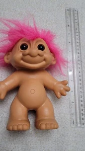 Muñeca Troll Vintage 8" Muñeca Cabello ROSA OJOS ÁMBAR - Imagen 1 de 5