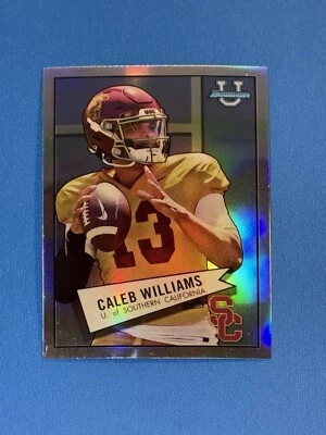 2022 Bowman University Chrome Caleb Williams Refractor 1952 Bwoman #52BF-4 - Image 1 of 2