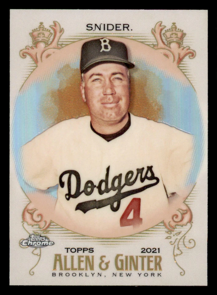 2021 Topps Allen and Ginter Chrome Refractors #88 Duke Snider (ref Y02276) - Image 1 of 2