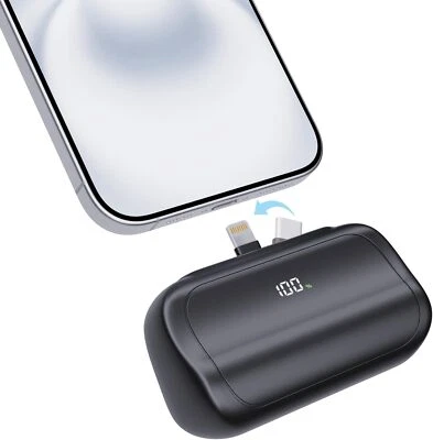 Portable Dual Connector For USB-C & iPhone Mini Power Bank Charger Fast Charging - Image 1 of 4
