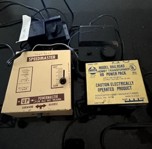 Set of 2 Vntg Tain Transformers Speedmaster & RHM Model Railroad Power Supply - Foto 1 di 22
