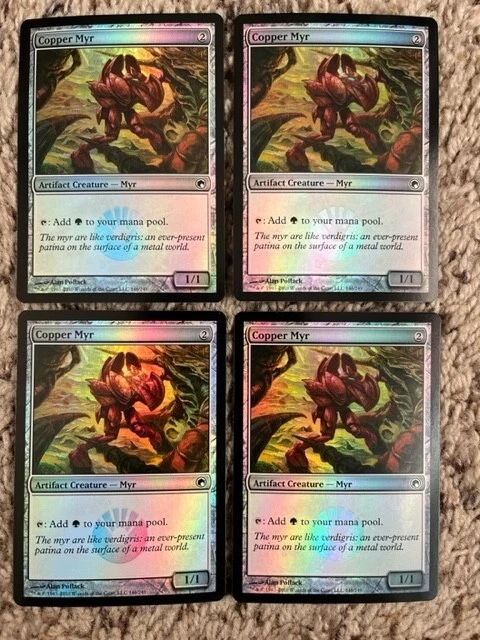 MTG- Copper Myr x4 - Scars of Mirrodin - FOIL - Image 1 of 1