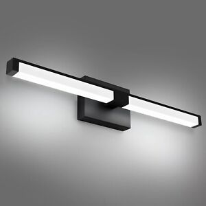 Modern Bathroom Vanity Light Bar Black Over Mirror LED Dimmable