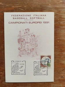 CARTOLINA COMMEMORATIVA INAUGURAZIONE CAMPO BASEBALL LIVORNO 1991 (F136674) - Picture 1 of 1
