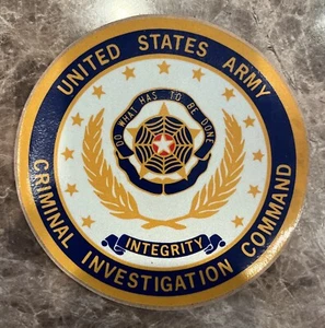 Vintage US Army CID Criminal Investigation Command 5” Vinyl Sticker Decal - Picture 1 of 2