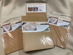 DIY Spellbinders 3 RING JOURNAL BINDER Brown  8.25" X 9" w/ 3 extra tab refills - Picture 1 of 10
