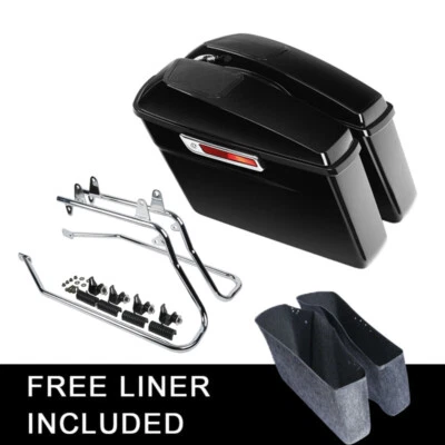 Alforja rígida 6''x9" soporte de tapa de altavoz apto para Harley Softail Heritage Deluxe Foto 1 de 4