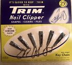 VINTAGE TRIM FINGER NAIL CLIPPERS  BASSETT #6 OLD-NEW STOCK. 6 PIECES. MADE USA