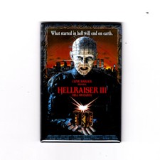 HELLRAISER 3 / HELL ON EARTH - 2" x 3" MOVIE POSTER MAGNET (pinhead 1993 horror)