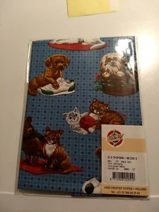 FABRIC DOGS & CATS  40X50 CM NEW (F) COTTON - Picture 1 of 2