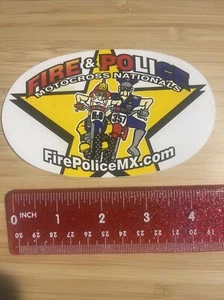 FIRE & POLICE MOTORCROSS NATIONALS Surfing / Skateboarding Sticker/Decal - Picture 1 of 1