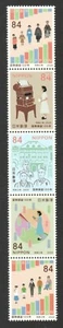 JAPAN 2020 100 JAHRESTAG BEVÖLKERUNGSZÄHLUNG UNTERMIETER COMP. 5er SET BRIEFMARKE - Bild 1 von 2