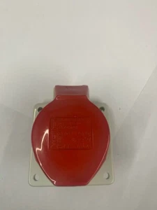 WALTHER 410-406 Red panel mount industrial socket - Picture 1 of 3