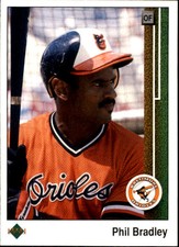 1989 Upper Deck Baltimore Orioles Baseball Card #749 Phil Bradley