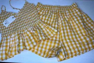 NEW WITH TAGS BILLABONG LADIES SUNSHINE CHECK TOP & SHORT SET - Foto 1 di 12