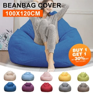 Vivva 100X120CM Extra Large Bean Bag Chairs Adults Couch Lazy Lounger Sofa Cover - Picture 1 of 23