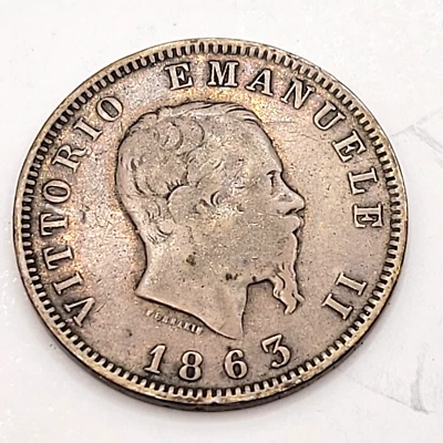 1863 ITALY – LIRA - .835 SILVER - Image 1 of 2