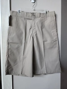 Pantaloncini Dickies uomo taglia 34 kaki nuovi con etichetta marrone kaki lavoro casual pantaloncini WR872 - Foto 1 di 8