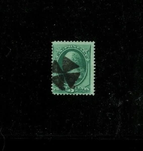 US #136 Used w/fancy cancel. Crease/small tear LL corner. Cat. 32.50 - Picture 1 of 2