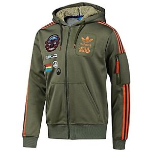 Adidas Originals Star Wars X Wing Hoodie Military Jacket Mens Size's Medium M