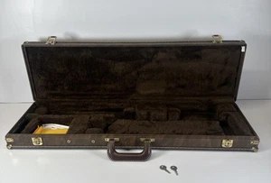 Vintage Browning Gun Case Hard Rifle Shotgun Box Faux Leather Brass Corners &Key - Picture 1 of 18
