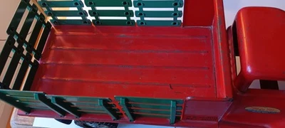 Camión de estacas original vintage Tonka Toys años 50 rojo y verde Foto 1 de 4