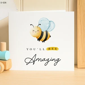 Glückskarte, Biene Wortspielkarte, Youll Bee Amazing Card, Ermutigungskarte, 6x6 - Bild 1 von 2