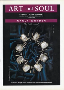NANCY WURDEN ungewöhnliche Familienglück Halskette A Maxine Gold Gallery 1995 Printanzeige - Bild 1 von 1