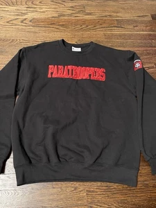 Champion US Army Airborne Paratroopers Black Sweatshirt Large - Bild 1 von 5
