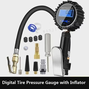 1x EU Digital Reifendruck Mit Inflator messen 200 psi Air Chuck und Kompressor - Picture 1 of 11