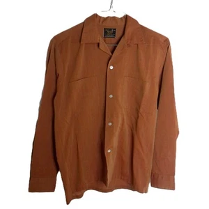 Vintage Sears Perma Prest Mens Button Down Irridescent Shirt Size Medium - Picture 1 of 6