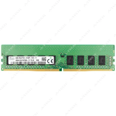 Hynix 8GB DDR4-2133 PC4-17000 2Rx8 ECC UDIMM Server Memory RAM HMA41GU7AFR8N-TF - Image 1 of 2