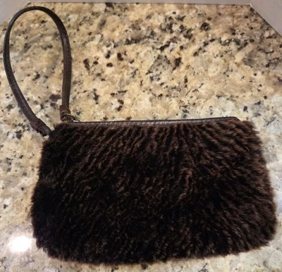 Cartera Muñequera PATRICIA NASH Piamonte Corte Láser Sherpa Marrón TAN Cuero Italiano Foto 1 de 4