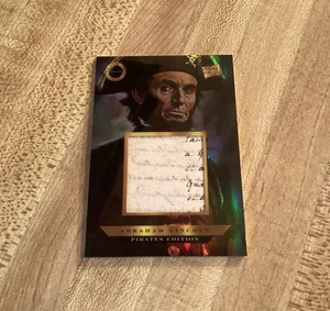 2025 PIECES OF THE PAST PIRATES EDITION ABRAHAM LINCOLN RELIC CARD #647 - Picture 1 of 2