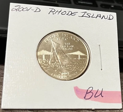 2001-D Rhode Island  State Quarter (Brilliant, Uncirculated) - Image 1 of 2