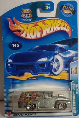 Hot Wheels 2003 Work Crewsers Series #145 Metalflake Dark Gray 1956 Ford Panel - Image 1 of 2