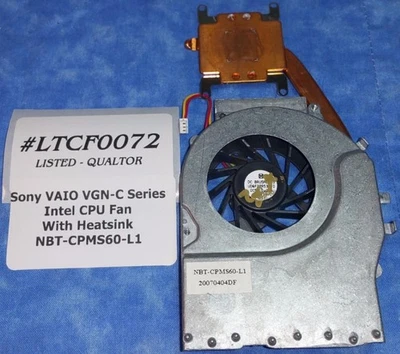 LTCF0072 - Sony Vaio VGN-C Series Laptop CPU Fan w/ Heatsink NBT-CPMS60-L1 - Image 1 of 2