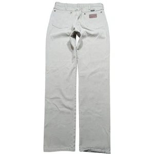 Vtg USA Made Wrangler Cowboy Cut Tan Jeans Mens Measurements 32x35 Denim Western - Picture 1 of 12