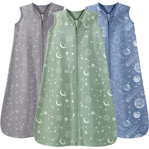 Unnivoll Baby Sleep Sack 6-12 Months 3 Pack 100% Cotton Lightweight 0.5 TOG W... - Picture 1 of 7