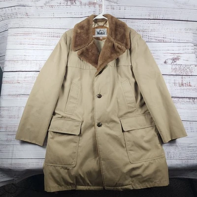 Abrigo de campo Woolrich vintage años 70 44 forrado de piel sintética tostado ventilado gabardina EE. UU. Foto 1 de 4