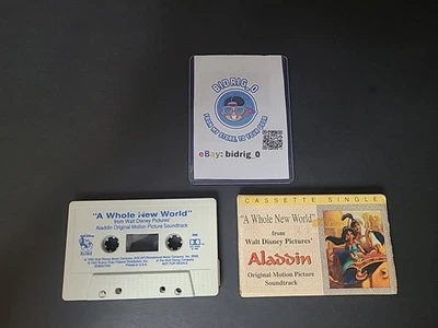 Rare Vintage Disney Aladdin A Whole New World Audio Cassette SINGLE. - Image 1 of 2