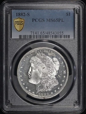 1882-S Morgan Dollar PCGS MS-65 PL - Looks DMPL! - Image 1 of 2