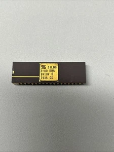 ONE NOS Vintage Purple Gold Zilog Z80 DMA 8410R Rare GENUINE - Picture 1 of 2