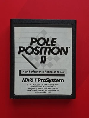 Pole Position II 2 Atari 7800 Racing Game Vintage  Cleaned Works - Image 1 of 4